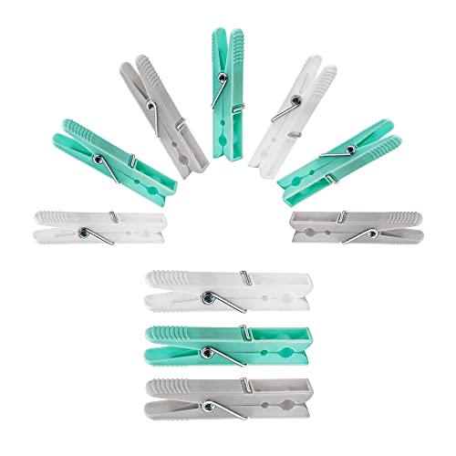 pegs it 36 Pcs Pegs for Washing Line | Plastic Laundry Pegs for Heavy Laundry | Multicolour Clothes Pegs | Wind-Proof, Rust Resistant Plastic Washing Pegs for Indoor and Outdoor