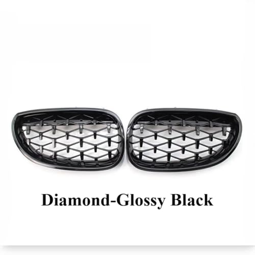 Grille avant E60 E61 Série 5 2003-2009 calandre de course style diamant noir brillant