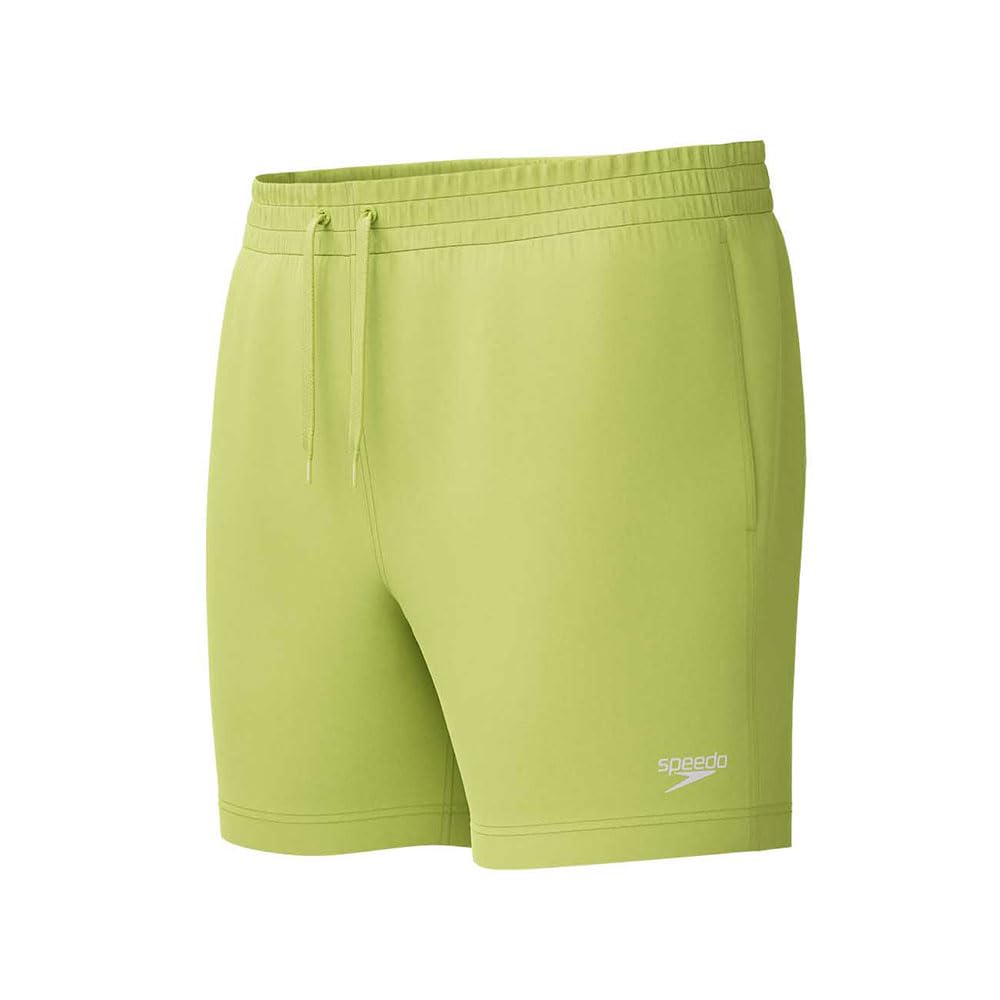 Speedo Men's 16" Watershort Swimming Trunks| Quick Dry | Comfortable Fit | Classic Style | Drawstring Waist, Electric Lime/Cobalt/Iris Mirror, XXL