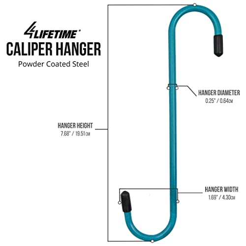 Image of 4LIFETIMELINES Brake Caliper Hanger Hooks, Durable Steel, Blue Powder Coated with Rubber Tips, for Automotive Work on Brake Axle and Suspesion Systems - 4 Pack