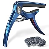 Best Acoustic Guitar Capos - Salvori Exclusive Gradient 'Blue-Plated' Heavy-Duty Guitar Capo Review 