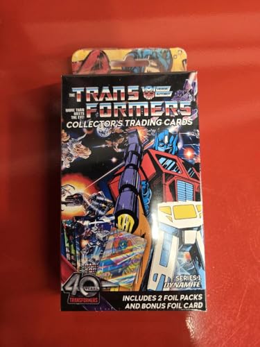 2024 Dynamite Trans Formers 40th Anniversary Factory Sealed Hanger Box 2 10-Card Packs + 1 Bonus Foil. 21 Total Collectors Trading Cards.