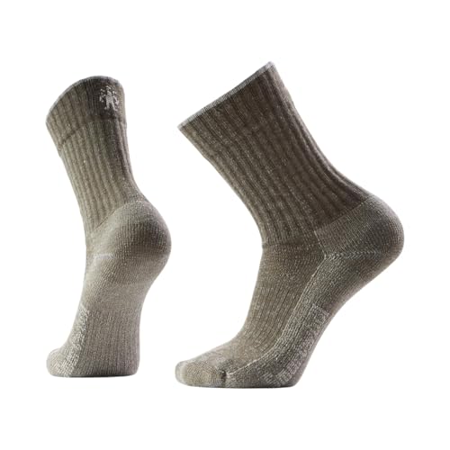 Smartwool Unisex Hike Classic Edition Light Cushion Second Cut Crew Socks, Taupe, Large