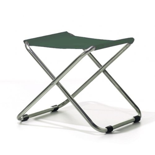 Fiam Footstool Chico Aluminium frame, tex seat dark green Art. 028 TXVS