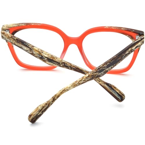 Image of HEPIDEM Gradient Multicolor Acetate Glasses Frame Women Big Oversize Eyeglasses 2023 New Spectacles Eyewear