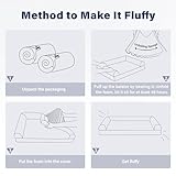 WESTERN HOME Dog Beds Large Washable,Soft Orthopedic Extra Large Waterproof Medium Dog Beds with Removable Washable Cover, with U-Shape Bolster Grey,106 x 76 x 19 cm - Image 8