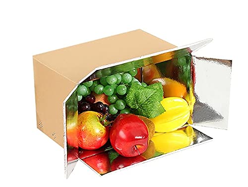 ARCTECH insulated shipping foam Aluminum foil box X 5packs , middle size useful space 10X5.7X7\'\' Insulated delivery mail mailing carton for fresh, frozen sea food, milk, meat. - Thumbnail 2