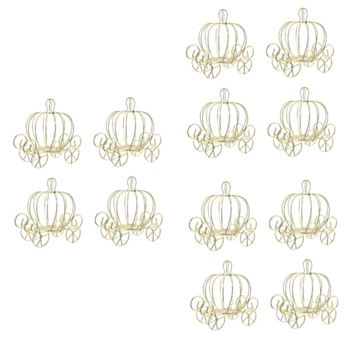 TOPBATHY 3 Set Carrello di Zucca Scatola di Caramelle in Metallo Carrello di Dolciumi per Feste Carrello del caffè Carrello di Caramelle Zucche di Snack al Cocco Scatole 4 Pezzi * 3
