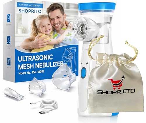 Image of Portable Mesh Nebulizer Machine with Carry pouch | Carry Pouch, Wireless, Dual Power, Auto Shut Off, Ultrasonic Nebulizer Machine, 2026 model