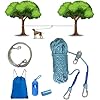 Dog Runner for Yard with Trolley Camping Line Dogs Run Cable Dog Zipline for Backyard