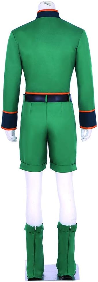 DUNHAO COS Men's Cosplay Gon Freecss Outfit Green Uniforms Full Set Costume