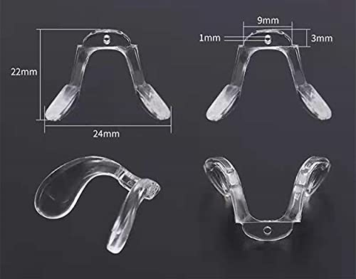 Clear Silicon Rubber Conjoined Anti-Slip Screw In Saddle Bridge Nose Pads for Glasses Sunglasses Frames Eyeglasses Spectacles HNP431 (Clear Grey - 2 Pairs)3