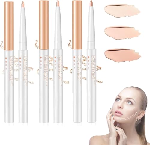 3 Pièces Bâton Anti-Cernes Multifonctionnel, Crayon Anti-Cernes de Beauté à Couvrance Totale Et Imperméable, Change Le Contour des Lèvres, Affine La Forme des Sourcils