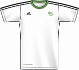 100% Baumwolle adidas Erwachsene T-Shirt VFL Wolfsburg, White/Black/Intgrn, S, G69313