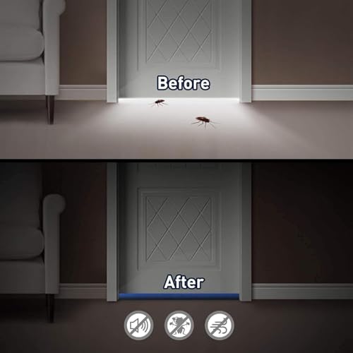 Image of PVC Door Bottom Sealing Strip Guard for Home - Twin Door Draft Stopper, Dust, Insect, Water & Sound Resistant Gap Filler for Main Door, Bedroom, Kitchen, Bathroom (42 Inch, Brown) (10, Brown)