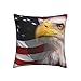 Poszewki na poduszki 1 szt. orzeł USA amerykańska flaga dekoracyjne poszewki na poduszki 40 cm x 40 cm miękkie poliestrowe kwadratowe poszewki na poduszki do salonu sofa kanapa łóżko poszewki na poduszki