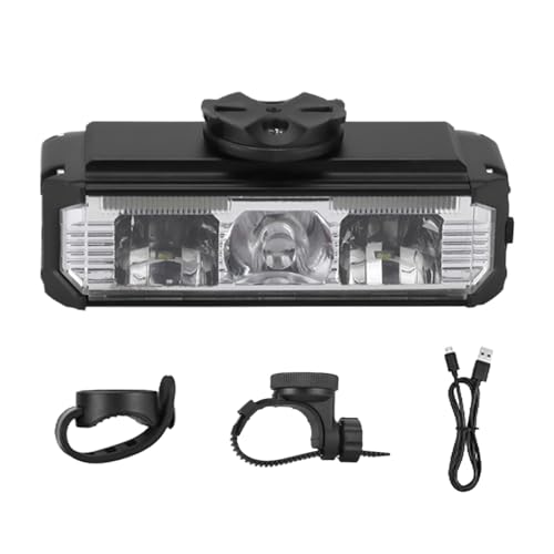 Luz delantera de bicicleta recargable, lámpara de bicicleta, 1000 lúmenes potente ciclismo delantero faro, impermeable 7 modos recargable deportes y accesorios al aire libre para carretera, montaña