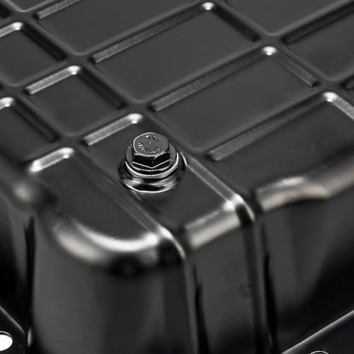 Image of KAX 265-827 Transmission oil pan with Drain Plug & Gasket Compatible with Ram 1500 /2500 /3500 Van, Durango, Dakota, B1500 /2500 /3500