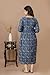 DREAMANGEL FASHION Womens Causal Printed Pure Cotton Maternity Dress Baby Feeding Anarkali Kurta (US, Alpha, Medium, Regular, Regular, Petrol Blue1)