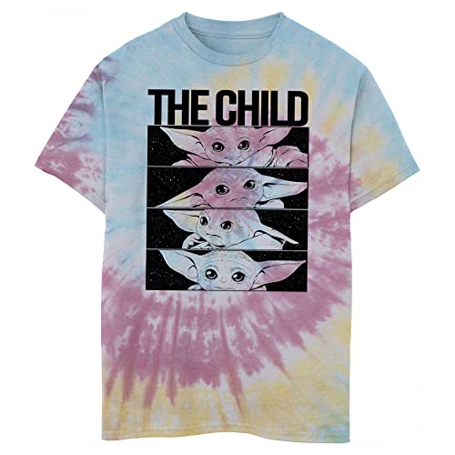 T-shirt Star Wars pour garçon motif The Mandalorian bleu et rose taille S