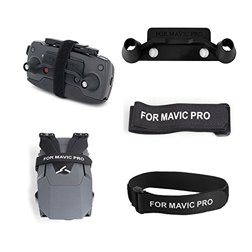 DJI Mavic Pro Remote Controller Joystick Protector Transport Clip Screen Rocker Protector Stick Guard Holder, Drone Quadcopter Fuselage Propeller Stabilizer Fixing Strap(DJI Accessories)-3PCS Black