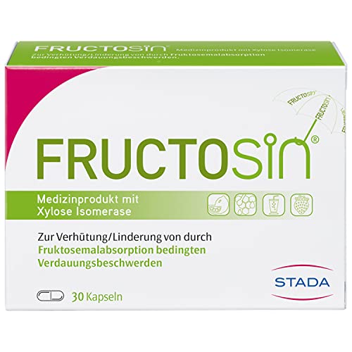 FRUCTOSIN - Medizinprodukt bei Fructosemalabsorption - zur Linderung von durch Fruktosemalabsorption bedingten Verdauungsbeschwerden - 1 x 30 Kapseln