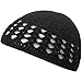 SSK Knit Kufi Hat - Koopy Cap - Crochet Beanie (Black)