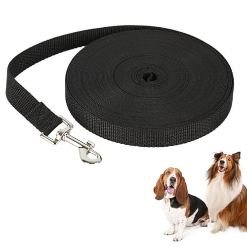 ZZHBOO 1 Guinzaglio per Animali Domestici, Resistente e Comodo, Guinzaglio per Cani di Taglia Grande, Medio e Piccolo, 3 Metri, 2 cm, Nero