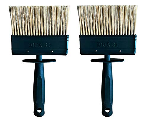 Pinsel Flachpinsel Lasurbürste Lasurpinsel Quast 2 Stück 100 x 30mm Deckenbürste