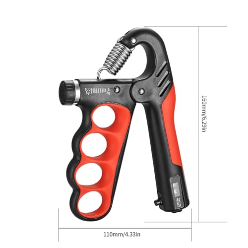 Grip Strengthener,5-100 Kg Adjustable Hand Gripper Strengthener, Forearm Strengthener Workout Kit, Finger Strengthener for Finger Forearm Exerciser Hand Grippers Training - Image 3