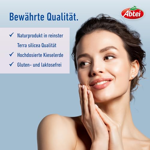 Abtei Kieselerde Intensiv Kapseln, 60 Stück, feste Nägel, schöne Haare, gesunde Haut und festes Bindegewebe, 1-er Pack (1 x 60 St.)
