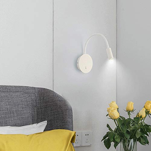 Aplique de pared LED de 3W con cuello de cisne ajustable para lectura 3
