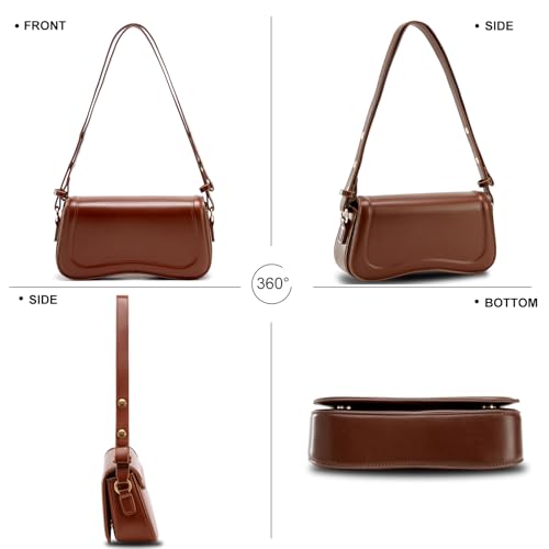Image of Small Shoulder Bag for women,Crossbody Purses,Leather Tote Handbag Clutch Hobo Purse,with Zipper Closure for Women