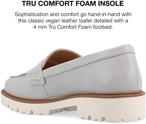 Journee Collection Womens Kenly Tru Comfort Foam Wide Width Slip On Round Toe Loafer Flats Grey 6.5 Wide Womens US | Image 2