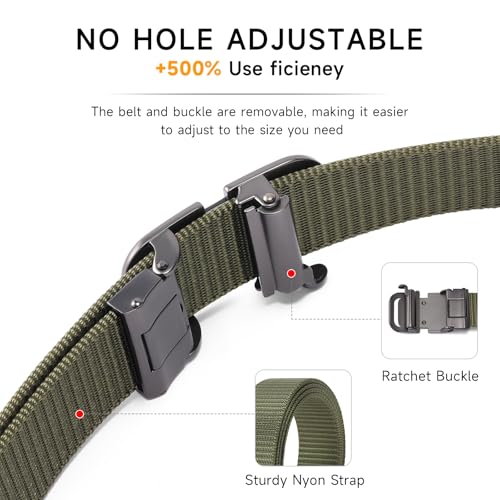 FALAN MULE Ratchet Belts Men Casual Golf Web Belt Nylon Automatic Buckle Belt No Holes Invisible Clothing belts3