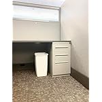 Rubbermaid Small Kitchen Bathroom Trash Can, 9 Gallons, White, Waste Basket for Under Counter/Kitchen/Office/Bedroom/Bathroom - Image 2