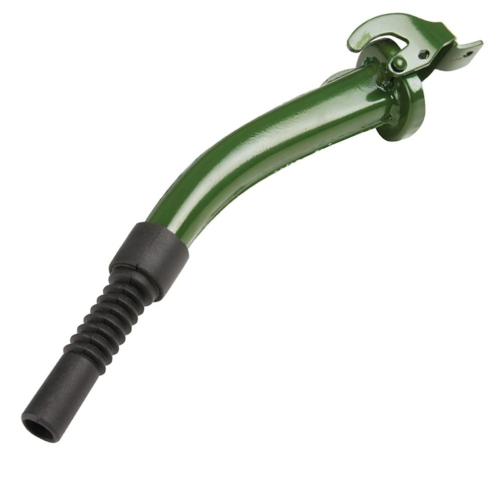 Green Jerry Can 5,10,20 Litre Metal with Flexible Metal Spout - for Petrol and Diesel Oil Liquid - UN-Approved - With Spout Nozzle – Inspected (5L Jerry Can With Spout) — view 3