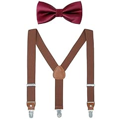 Brown + Burgundy Bowtie
