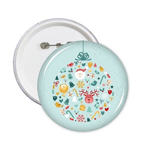 Pin Badge Père Noël et Sapin Bleu pour accessoiriser les tenues du réveillon familial