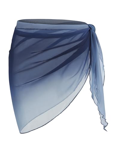 Image of ZAFUL Boho Beach Cover Ups for Women Sarong Coverups Sheer Bikini Chiffon Wraps Skirts for Swimwear