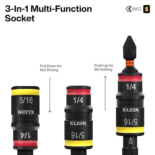 Klein Tools 65301KNECT Impact Socket Set, KNECT (S) 23-Piece SAE Pass-Through and Flip Socket Tool Set, Impact Driver Adapter, MODbox Tool Organization by KLEIN TOOLS - Image 8