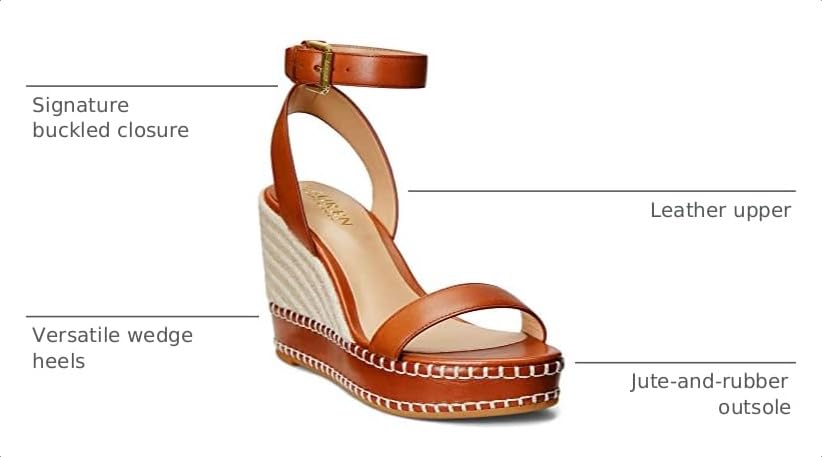 Image of Lauren Ralph Lauren Hilarie Burnished Leather Espadrille