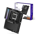 NZXT N9 X870E - AMD X870E AM5 ATX Gaming Motherboard for Ryzen 9000/8000/7000-20+2+1, DDR5, 4X M.2, PCIe 5.0, Wi-Fi 7, 5GbE, USB 4 – Full-Metal Cover, M.2 Quick-Release Latches – Black