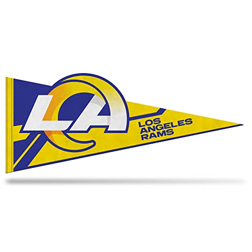 Rico Industries NFL Football Los Angeles Rams Soft Felt Pennant - EZ to Hang - Home Décor (Game Room, Man Cave, Bed Room)