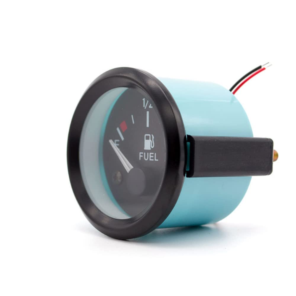 Jauge de carburant 2 pouces 52mm compteur universel de jauge de niveau de carburant de voiture avec capteur de carburant numérique LED pointeur de gamme E-1/2-F 12 V pour bateau SUV