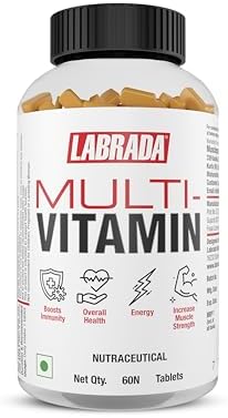 Labrada MultiVitamin (10 Vitamins, 7 Minerals, Gingko Bilboa Extract, Panax Ginseng, Lycopene, 3 Enzymes, Once Daily), 100 Tablet Count