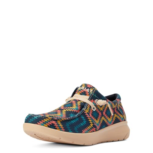 ARIAT Mens Hilo Stretch Lace Blue Aztec 9