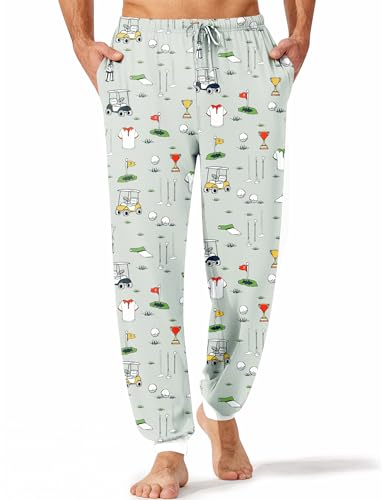Ekouaer Mens Pajama Pants Jogger Comfy Loungewear with Pockets Drawstring