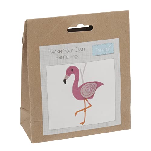 Trimits Felt Decoration Kits, 12 x 9.5cm, Flamingo - Image 2