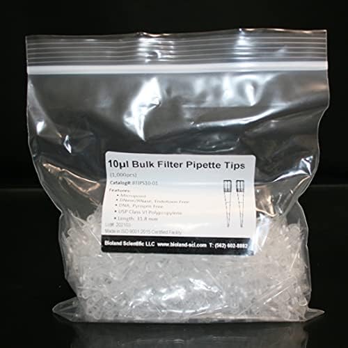 10ul Universal Filtered Pipette Tips, Bulk (1,000/bag)